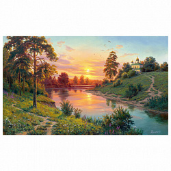 Картина по номерам 40х50 см, ОСТРОВ СОКРОВИЩ "Тишина", на подрамнике, акрил, кисти, 663283