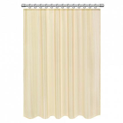 Шторка для ванной ПОЛИЭСТЕР, 180х180 см, кольца в комплекте, ЗОЛОТОЙ БРИЛЛИАНТ, PRIMILA (ПРИМИЛА), 700089