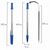 Ручка шариковая STAFF "BP-03", СИНЯЯ, корпус прозрачный, узел 1 мм, линия письма 0,5 мм, 143742