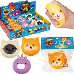 Игрушка-антистресс "КРУТОЙ ЗАМЕС. ЗАЛИПЛЮЩ. МЯШКИ-МИЛАШКИ", 7х7,5х5,5 см, ассорти, 1TOY, Т25993