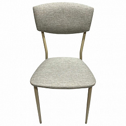 Стул для столовых, кафе, дома РС23, бежевый перламутровый каркас, рогожка бежевая