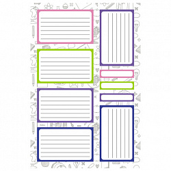Наклейки бумажные для маркировки, ДЛЯ ТЕТРАДЕЙ, УЧЕБНИКОВ, НАБОР 4 листа А5, 35 шт., HATBER, 094083