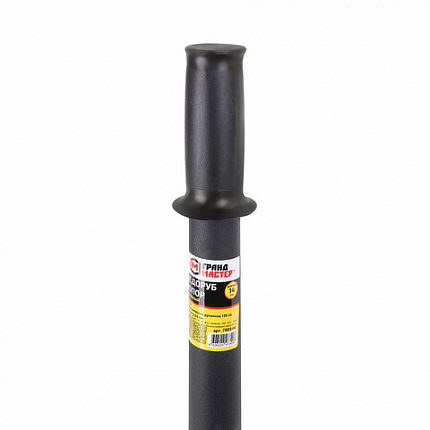 Ледоруб-топор шириной 14 см, ВЕС 3,3 кг, металлическая ручка 120 см, D=34 мм, СУПЕРУСИЛЕННЫЙ, черная порошковая окраска, ГРАНДМАСТЕР, 700346