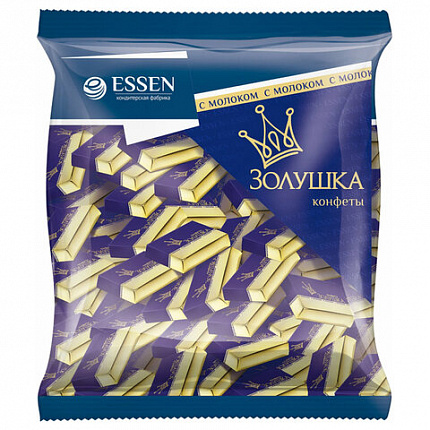 Конфеты шоколадные ESSEN "Золушка" мини-плитки с молоком 1000 г