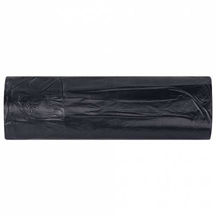 Мешки для мусора 360л черные в рулоне 5 штук сверхпрочные, ПВД 80 мкм, 120x160см, LAIMA, 702688