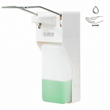 Дозатор локтевой для жидкого мыла и геля-антисептика, с еврофлаконом 1 л, LAIMA, ABS-пластик, 607325, X-2265
