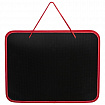 Папка на молнии пластиковая с ручками BRAUBERG "Contract", А4, 350х270х45 мм, черно-красная, 225164