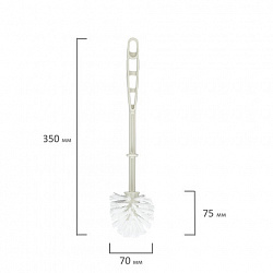 Ершик для унитаза с подставкой стандартной, "Блеск", цвет мраморный/белый ротанг, IDEA, М 5010