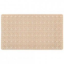 Коврик для ванны противоскользящий 71х40 см, "Пиксели", бежевый, ПВХ, присоски, PRIMILA (ПРИМИЛА), 700383