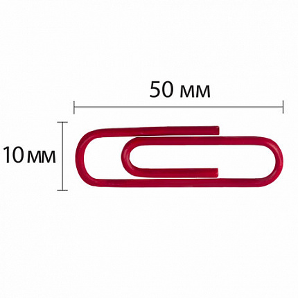 Скрепки большие ЭКСТРА ОФИСМАГ 50 мм цветные 50 штук, 271318