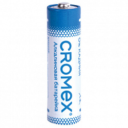 Батарейки алкалиновые "пальчиковые" КОМПЛЕКТ 4 шт., CROMEX (КРОМЕКС) Alkaline, AA (LR6, 15A), спайка, 457132