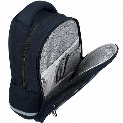 Рюкзак BRAUBERG OPTIMA, 2 отделения, с брелоком, "Ночной гонщик", 36х27х18 см, 272096