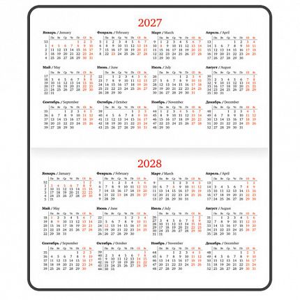 Еженедельник датированный 2027, МАЛЫЙ ФОРМАТ, 95х155 мм, А6, BRAUBERG "Vista", под кожу, "Lavander", 118186