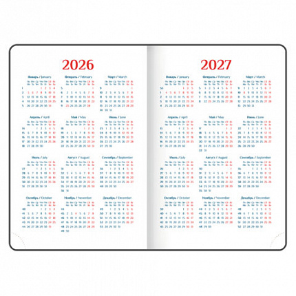 Ежедневник датированный 2026 А5 148х218 мм, GALANT "Ritter", под кожу, черный, 117491