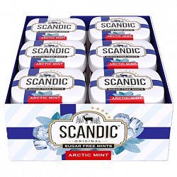 Драже освежающие SCANDIC без сахара со вкусом "Арктическая мята", 14 г, 4603738769872