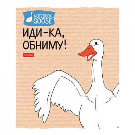 Тетрадь А5 48 л., HATBER скоба, клетка, обложка картон, "Гусь - веселюсь_Выпуск №2" (микс), 078789, 48Т5В1