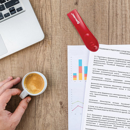 Степлер №10 BRAUBERG "Original", до 12 листов, с антистеплером, красный, 222532