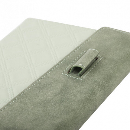 Ежедневник недатированный А5 145х215 мм, BRAUBERG "Stitch", под кожу, магнит, 160 л., оливковый, 116588