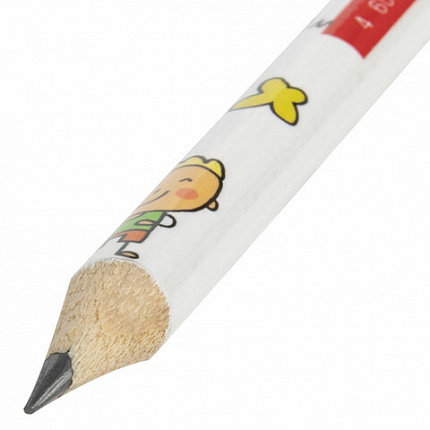 Карандаш чернографитный ПИФАГОР "ЭНИКИ-БЕНИКИ", 1 шт., HB, с ластиком, корпус ассорти, 181787