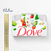 Подарочный набор DOVE "Клубника и лайм": крем-гель для душа 250 мл + антиперспирант шариковый 50 мл