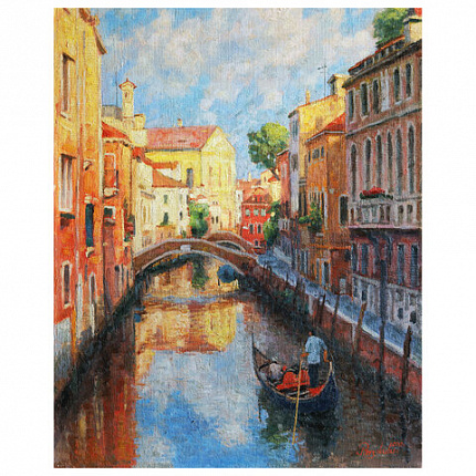 Картина по номерам 40х50 см, ОСТРОВ СОКРОВИЩ "Солнечная Венеция", на подрамнике, акрил, кисти, 662915