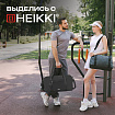 Сумка спортивная HEIKKI WORKOUT (ХЕЙКИ), карман на молнии, черная, 28x51x25 см, 273916