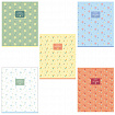 Тетрадь А5 48 л., HATBER, скоба, клетка, обложка картон, тиснение, Цветочный орнамент (микс), 092867, 48Т5тВ1