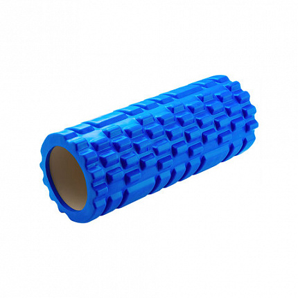 Ролик массажный для йоги и фитнеса, 33х14 см, EVA, синий, с выступами, DASWERK, 680024