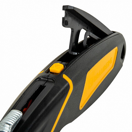 Нож универсальный мощный цинковый BRAUBERG METALLIC PRO, автофиксатор, резиновые вставки, 238738