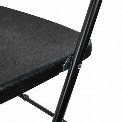 Стулья складные BRABIX "Golf CF-002", КОМПЛЕКТ 4 шт., черный каркас, пластик черный, 533030