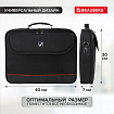 Сумка портфель BRAUBERG MOTIVE с отделением для ноутбука 15,6", откидная крышка, "Profi", черная, 30х40х7 см, 240441