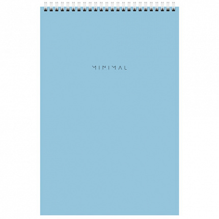 Блокнот БОЛЬШОЙ ФОРМАТ А4 198х297 мм, 80 л., гребень, подложка, клетка, BRAUBERG "Minimal Pastel", 116425