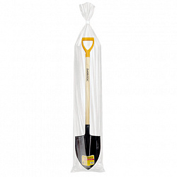 Лопата штыковая стальная 22х29 см, ОБЩАЯ ДЛИНА 115 см, деревянный черенок, V-ручка, RABBITEX (РАББИТЕКС) "STANDARD", 700478