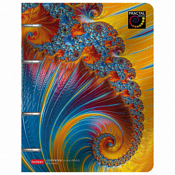 Тетрадь на кольцах А5 166х220 мм, 80 л., металлизированный картон, клетка, HATBER, "Аммонит", 80ТК5мтлВ1, 80ТК5мтлВ1_2628