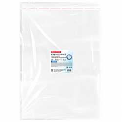 Пакеты БОПП с клеевым клапаном, КОМПЛЕКТ 100 штук, 30х40 + 4 см, 53 мкм, с усиленным швом, BRAUBERG, 700418