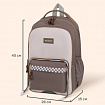 Рюкзак BRAUBERG STYLE, 2 отделения, 4 кармана, "Клетка", коричневый, 40х26х15 см, 274412