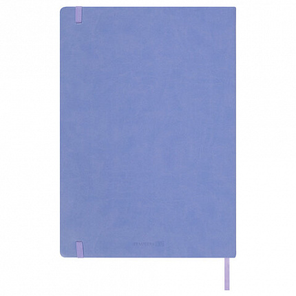 Скетчбук, слоновая кость 140 г/м2 210х297 мм, 80 л., КОЖЗАМ, резинка, BRAUBERG ART CLASSIC, пастель сиреневый, 116883