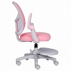 Кресло детское с подставкой для ног BRABIX "Toy MG-205", сетка/ткань TW, розовое, 533151