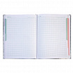 Блокнот А5 167х216 мм, 80 л., твёрдый, бумвинил "METALLIC", клетка, блок 5 цв., HATBER, серебро, 084777, 80ББ5В1