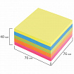 Блок самоклеящийся (стикеры), BRAUBERG, НЕОНОВЫЙ, 76х76 мм, 400 листов, 5 цветов, 122855