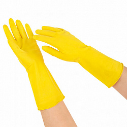 Перчатки МНОГОРАЗОВЫЕ латексные "Для деликатной уборки", размер 9-10, XL (очень большой), вес 32 г, KOMFI, DGL019L