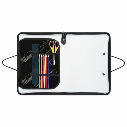 Папка для труда на молнии с ручками ПИФАГОР А4, 1 отделение, пластик, органайзер, "Street race", 273389