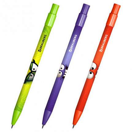 Карандаш механический цанговый 2 мм, с принтом кросс-серия МОНСТРИКИ, BRAUBERG, HB, встроенная точилка, корпус ассорти, 182111