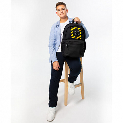 Рюкзак BRAUBERG FASHION CITY универсальный, 2 отделения, "Core", черный, 46х31х15 см, 273838