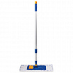 Швабра с флаундером 40 см, телескопический черенок 130 см, резьба 1,6 см, микрофибра/абразив (ТИП К), LAIMA, 601462