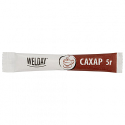 Сахар порционный OFFICE-BOX WELDAY (ВЭЛДЭЙ) в стиках по 5 г, 200 штук, 1 кг, 624095