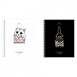 Тетрадь А5, 80 л., HATBER, гребень, клетка, обложка картон, "Проект "Капланопись"_Выпуск №2" (микс), 090633, 80Т5В1гр