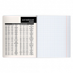 Тетрадь предметная КОТ-НЕПОСЕДА 48 л., пластиковая обложка, АНГЛИЙСКИЙ ЯЗЫК, клетка, подсказ, BRAUBERG, 405529