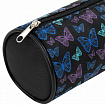 Пенал-косметичка BRAUBERG, Butterflies, черный, 20х7х7см, 272296