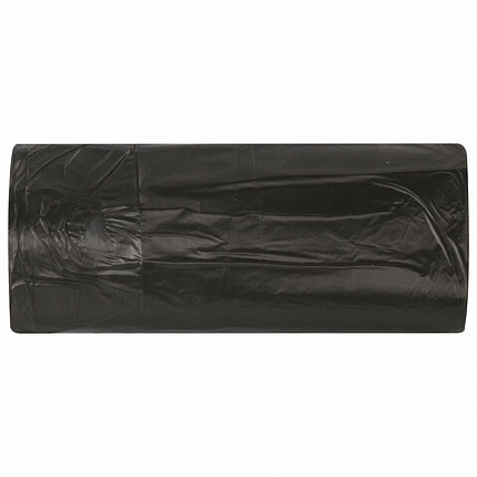 Мешки для мусора 30 л, черные, в рулоне 30 шт., ПНД 8 мкм, 50х60 см, ОФИСМАГ стандарт, 601379